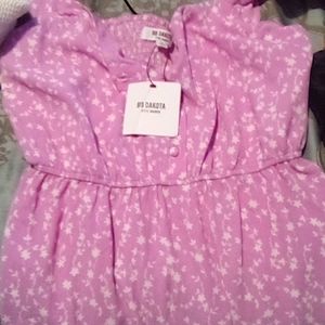BB Dakota Steve Madden small dress pink and white